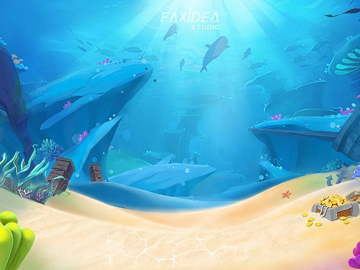 หน้าจอเกมยิงปลาบรรยากาศใต้น้ำบน 79z